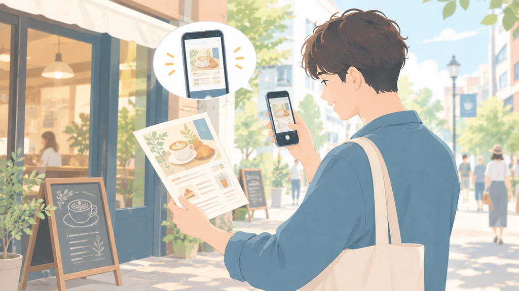 気になったデザインを外出先でスマホで撮影・保存する習慣のイメージ